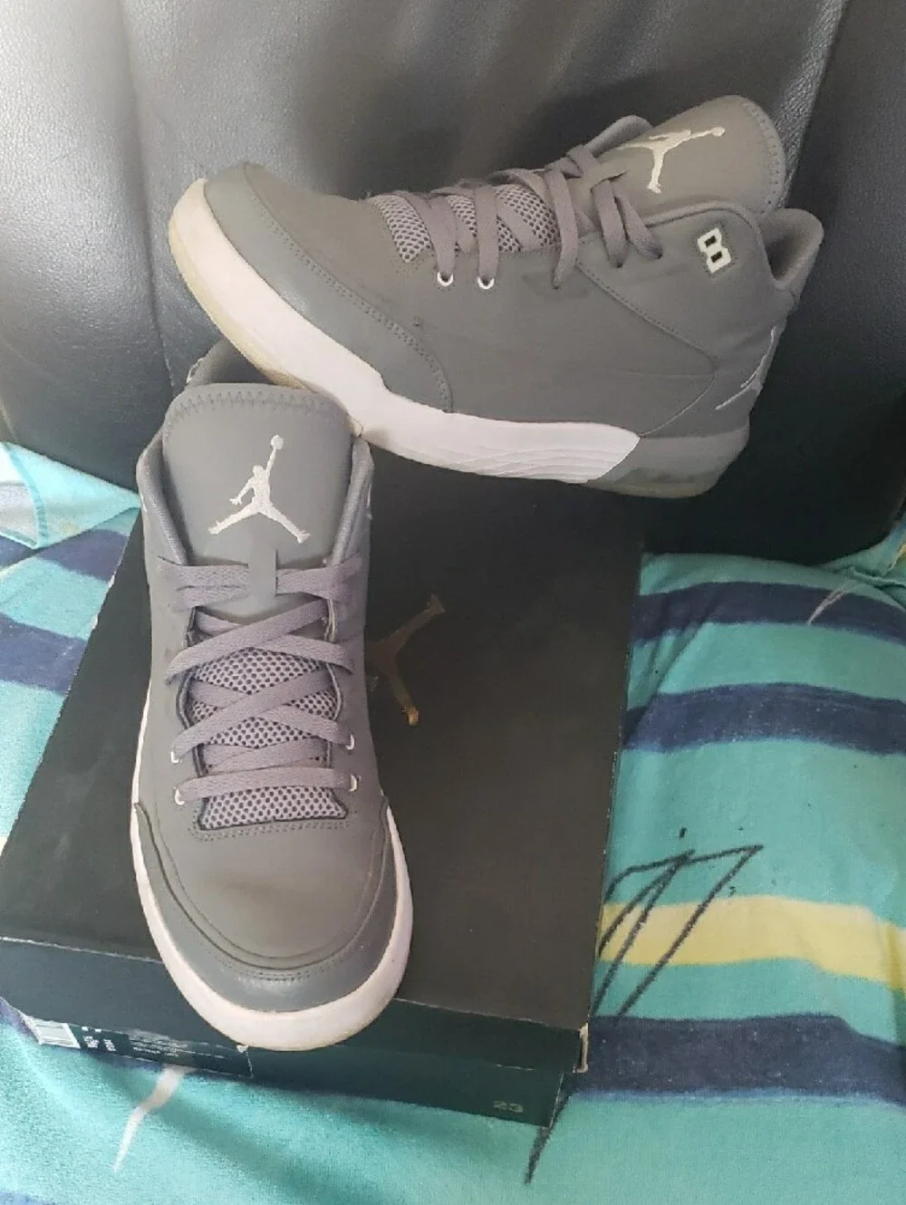 Jordan Flight Origin 3 Cool Grey White Black Box Label - Size 11